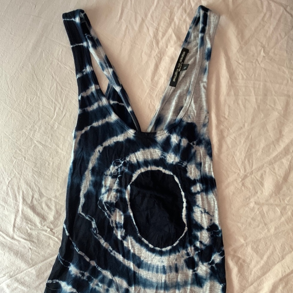 Tie Dye Maxi Dress with Crossover Back
